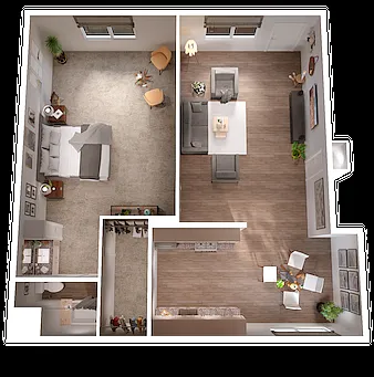 Floor plan 1X1