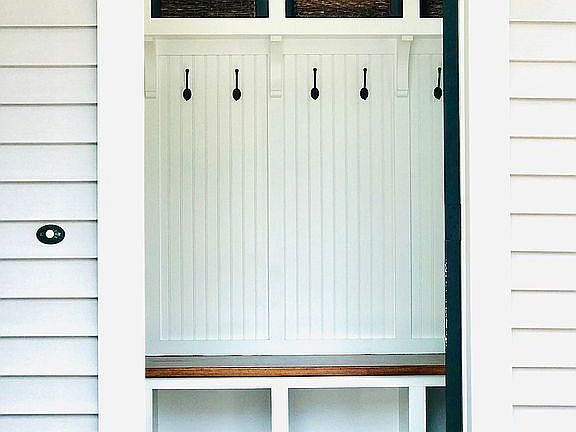 Mudroom at rear entrance