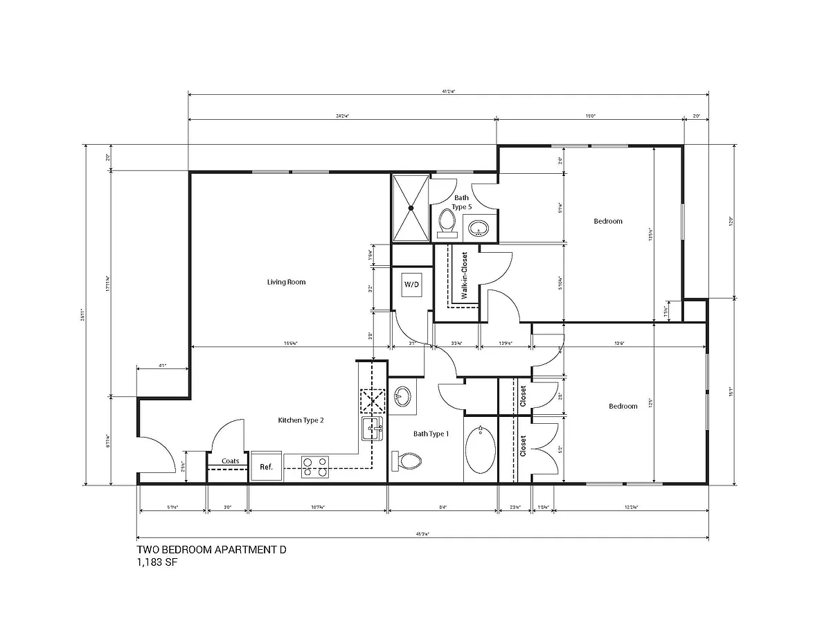 Floor plan Two Bedroom D