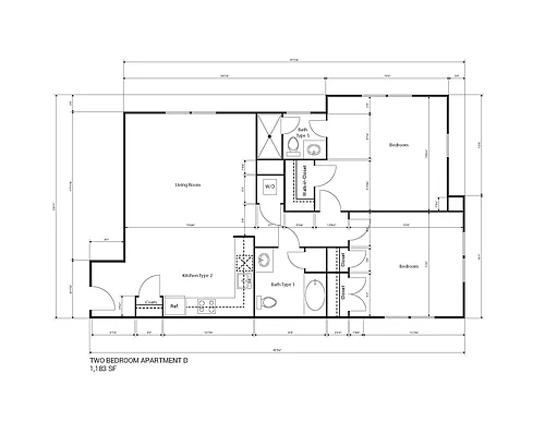 Floor plan Two Bedroom D