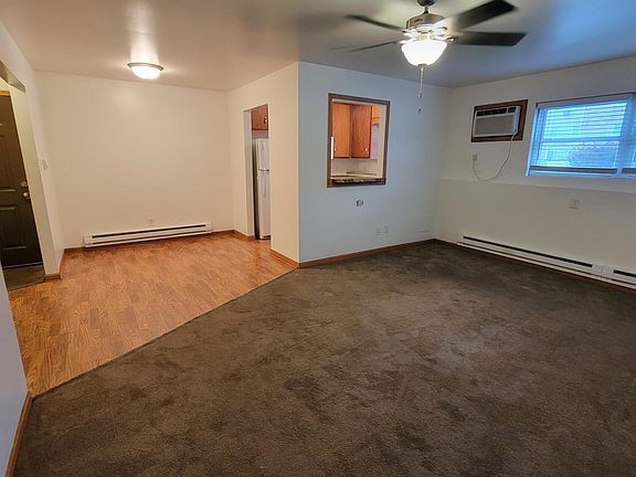 Dining area and living room