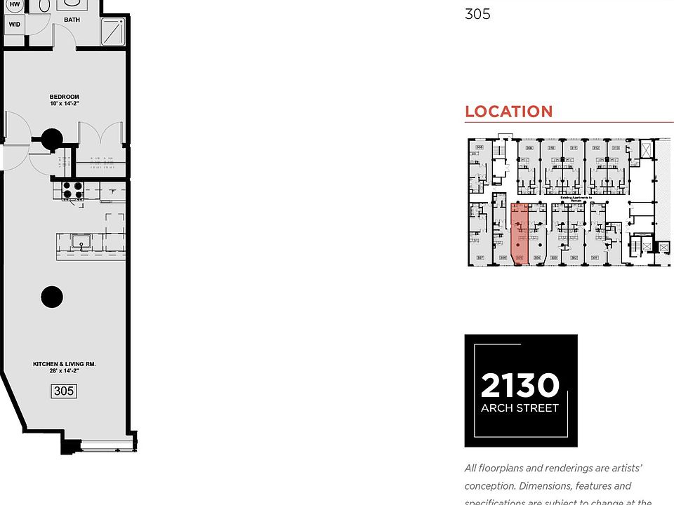 2nd image of 2124 Arch St #305