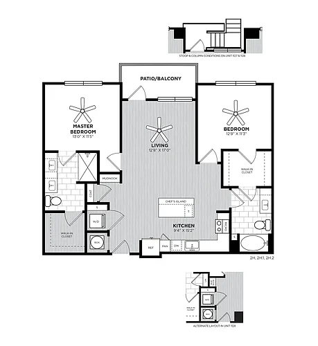 Floor plan Plaid Renovated