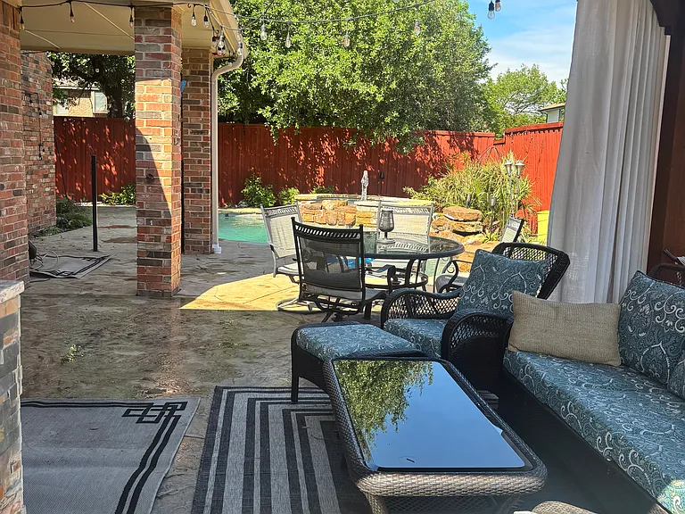 Patio area and pool
