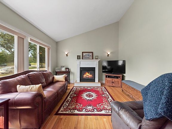 Vaulted Ceiling and Fireplace