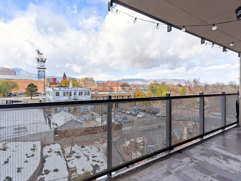 West-facing 20-foot-long balcony