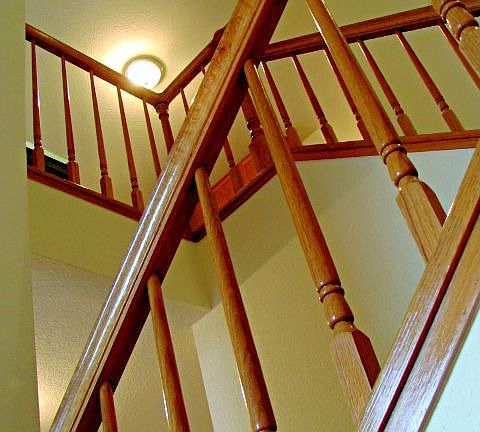 Looking  up the stairway