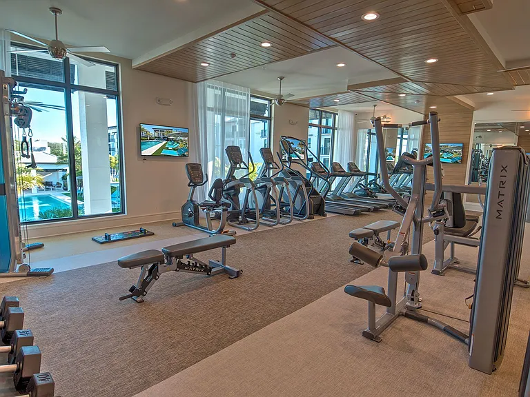 Fitness Center with Free Weights and Machines