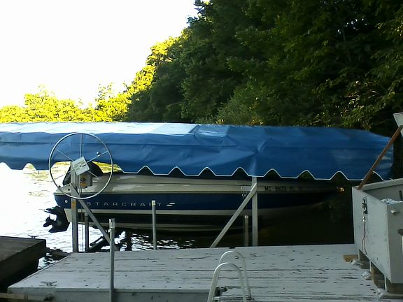boat lift and new cover.