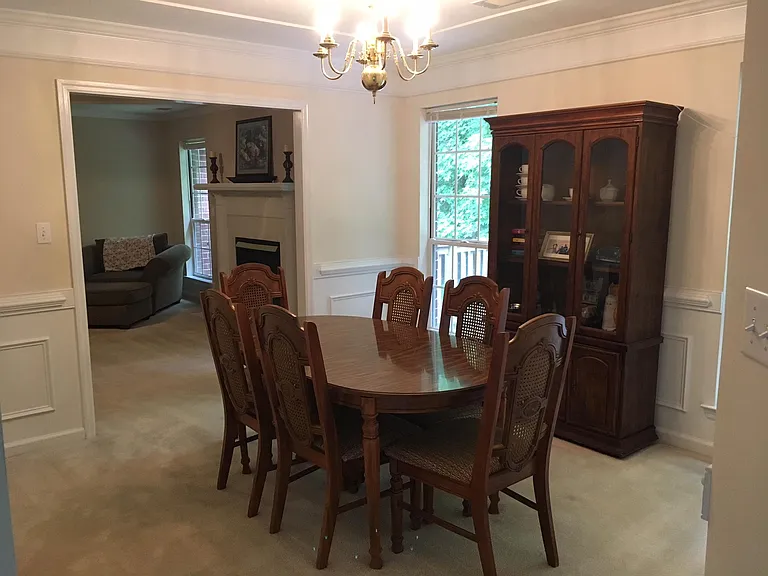 Dining room showing entrance to living room