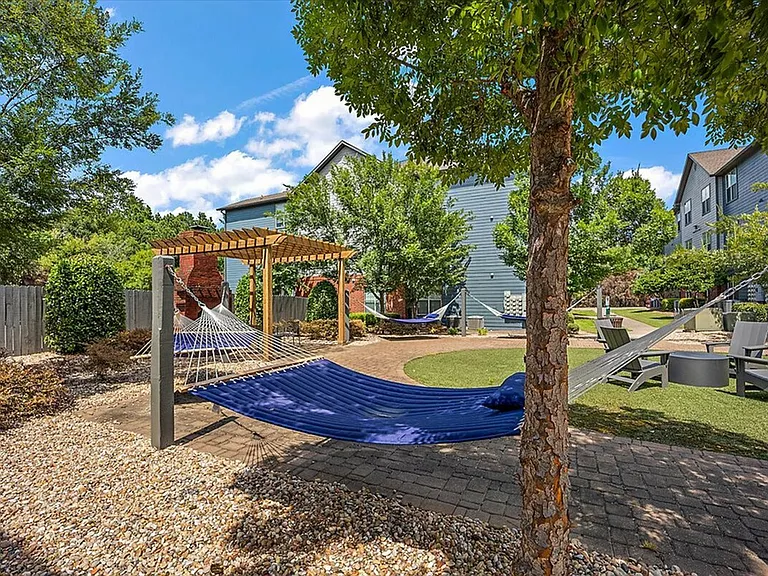 Unwind in the Serene Hammock Garden at Eagle Flatts Apartments in Hattiesburg