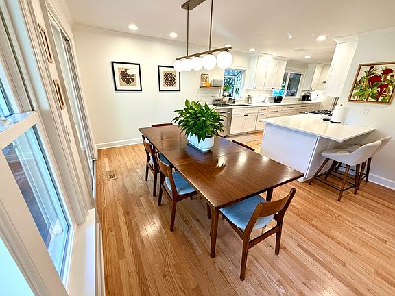 Dining area with open kitchen