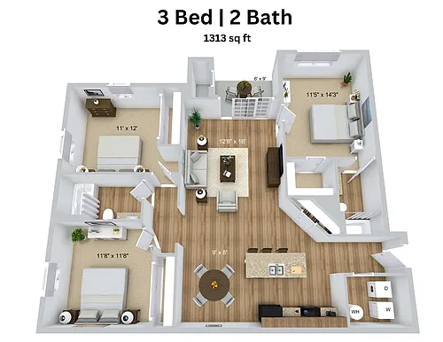 Floor plan 3 Bedroom