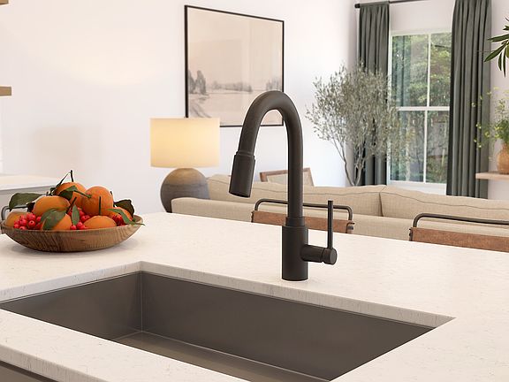 Kitchen sink in island