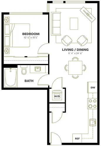 Floor plan 1X1 C7