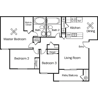 Floor plan 3x2D
