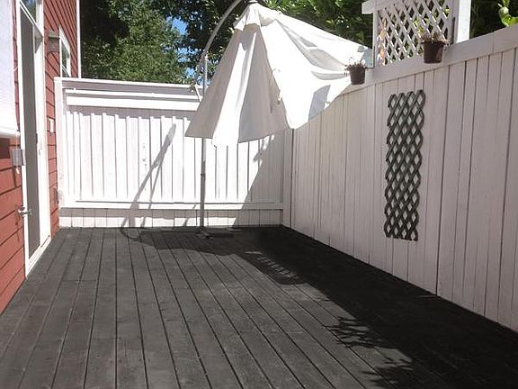 Private Deck and Small Fenced Yard