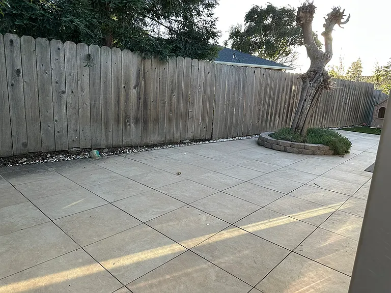 Backyard - Tiled patio