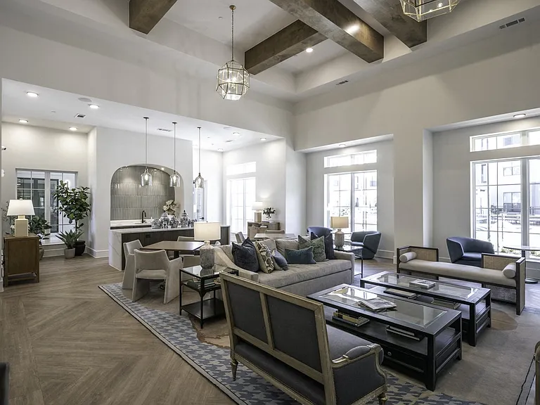 Experience luxury living at Modera Walsh's clubhouse, complete with a spacious entertainment area for all your gatherings.