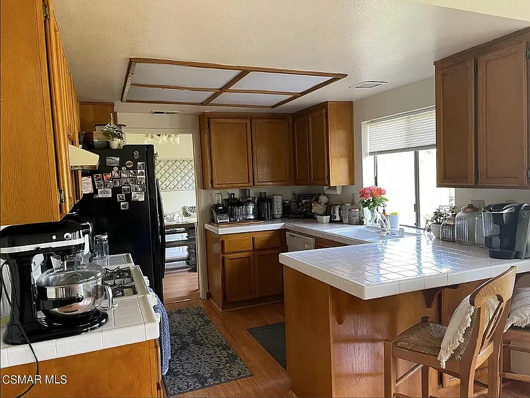 Kitchen view - staged