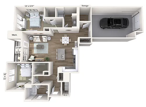 Floor plan B9-1241sq-2-Renovated