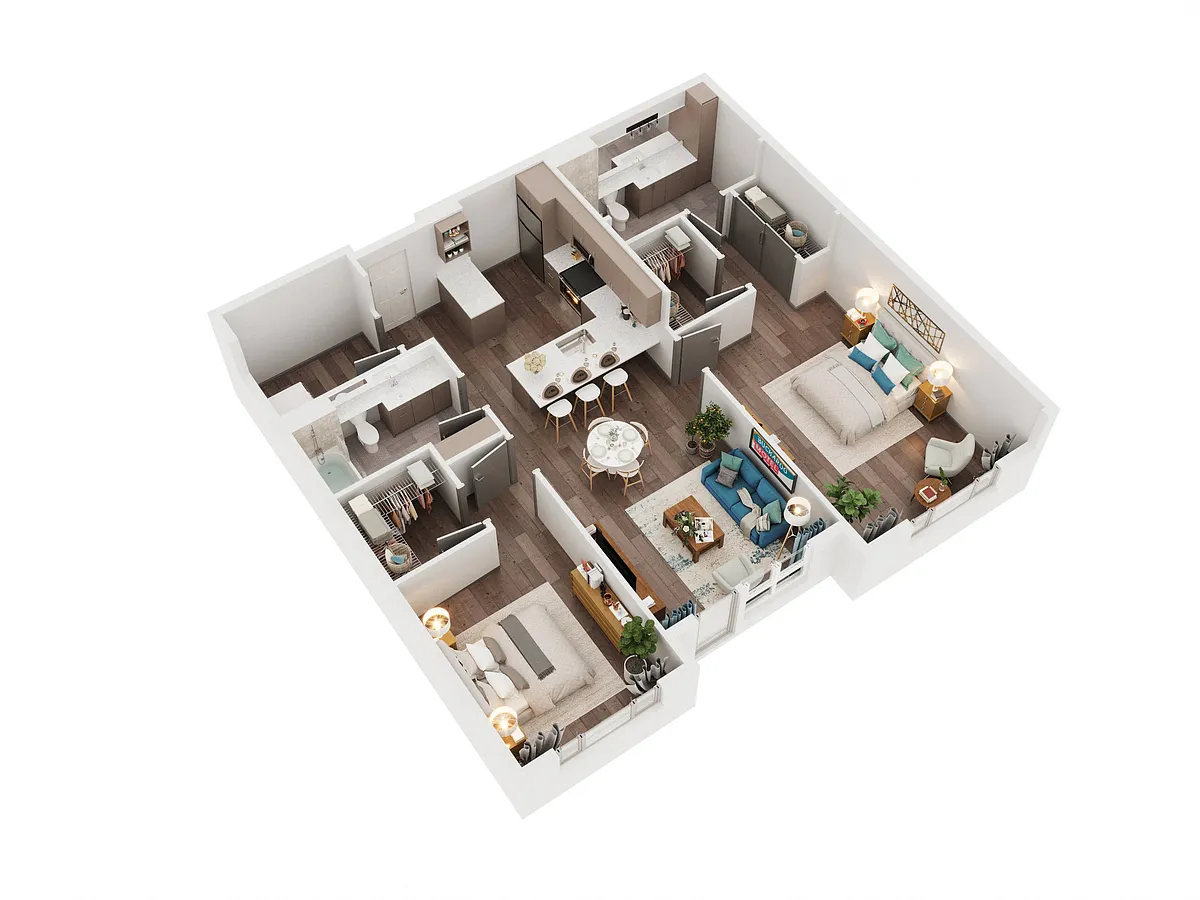 Floor plan Two Bedroom 4