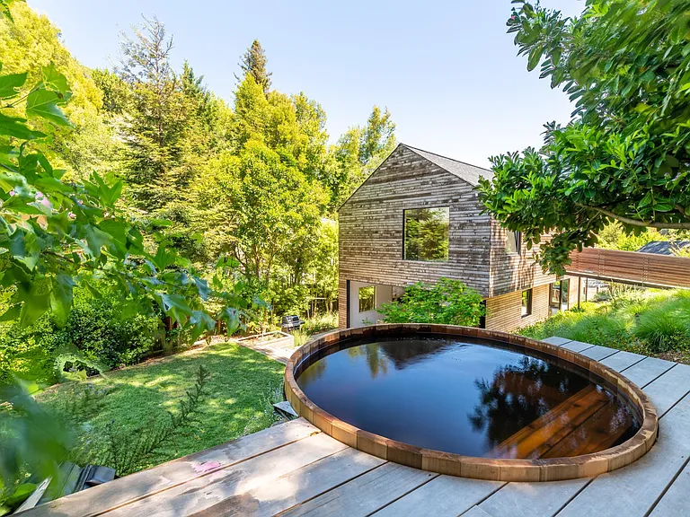 Looking back at the house from hot tub