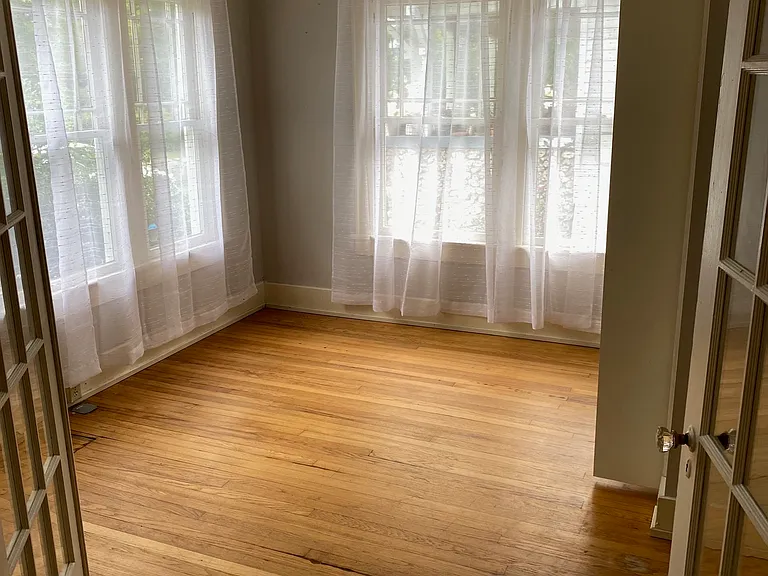 front bedroom with french doors