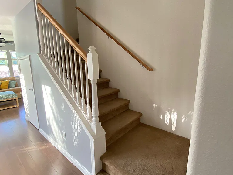 Stairs to access the second floor
