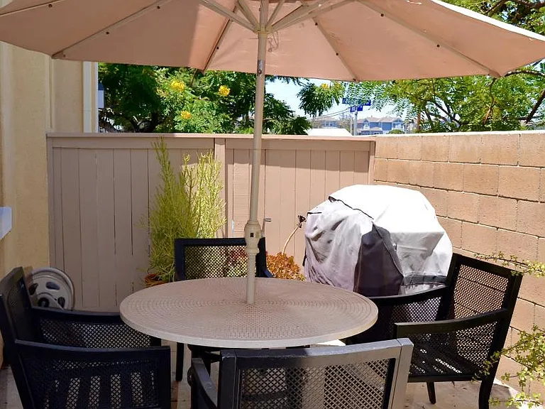 Enclosed private patio