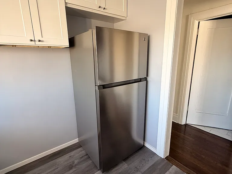 brand new stainless steel refrigerator
