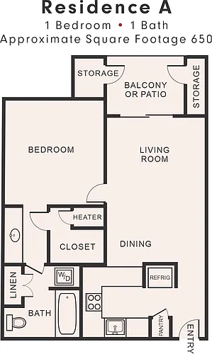 Floor plan One Bedroom