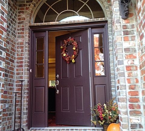 Dramatic brick entry