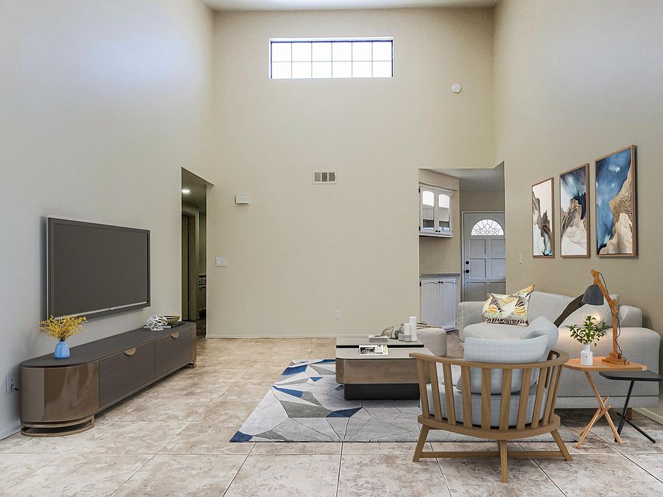 Cathedral ceilings with recessed lights throughout