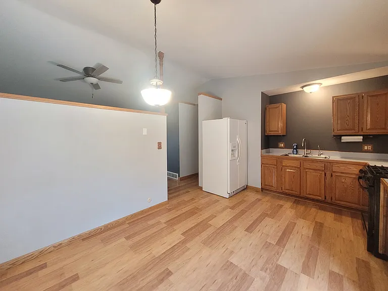 Dining area/kitchen into living room