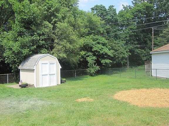 Back yard with shed