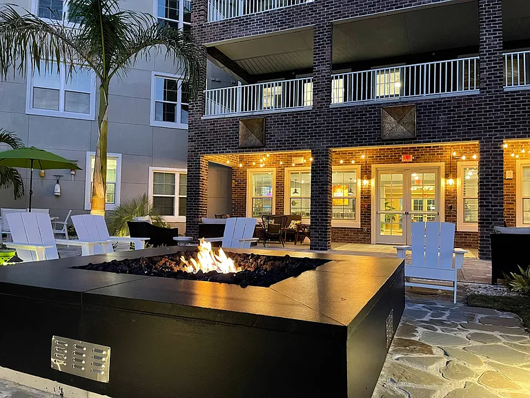 Enjoy the evening with friends around our firepit.
