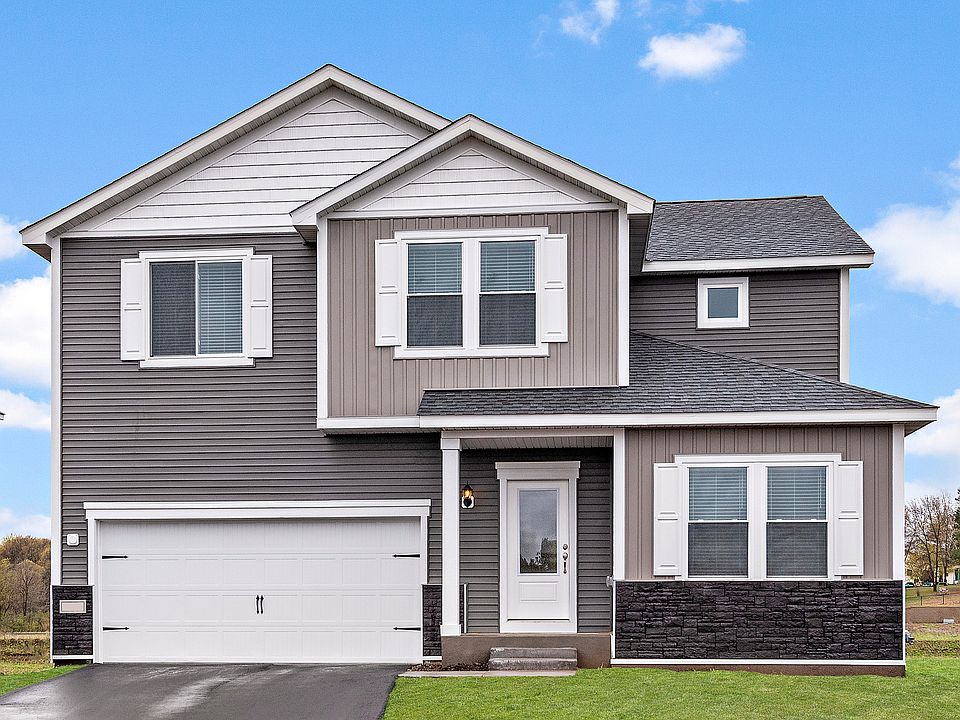 The Palmer is a beautiful two story home with siding