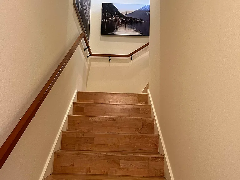 Looking upstairs from the stairwell