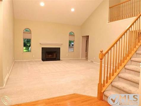 Great room with fireplace