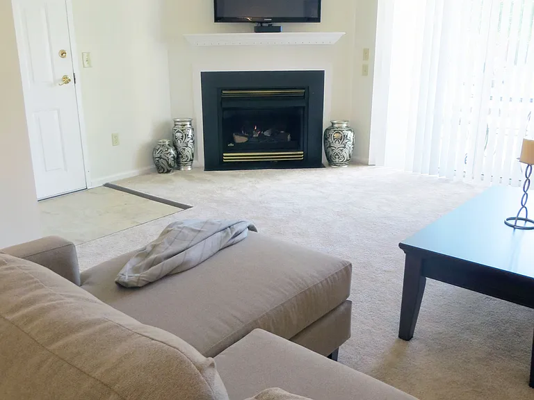 Front Entrance, gas fireplace in living room and glass slider doors to Patio or Balcony