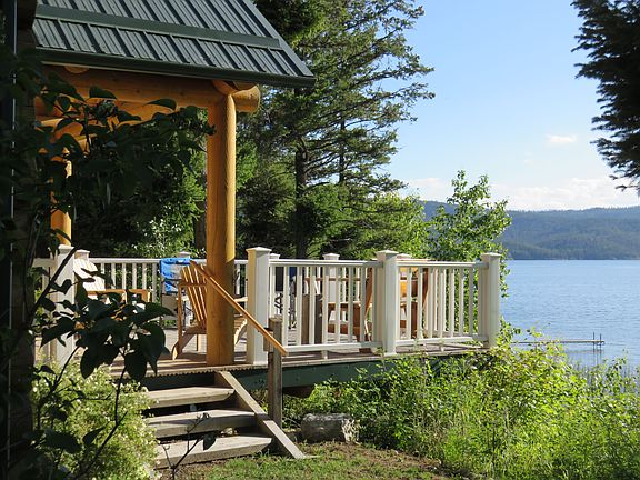 Deck overlooking lake