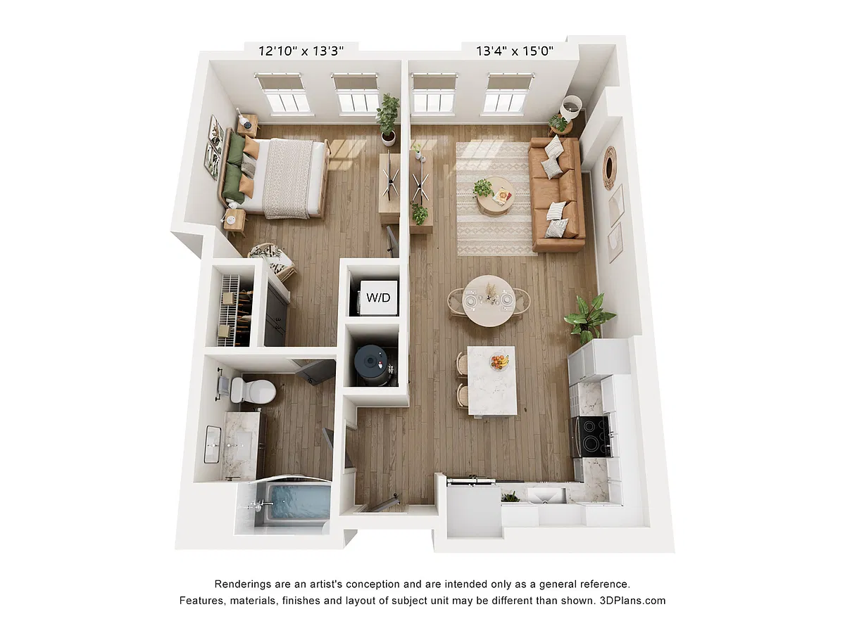 Floor plan 1BR TYPE F