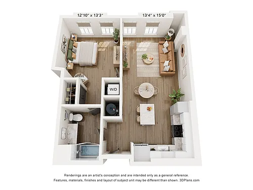 Floor plan 1BR TYPE F