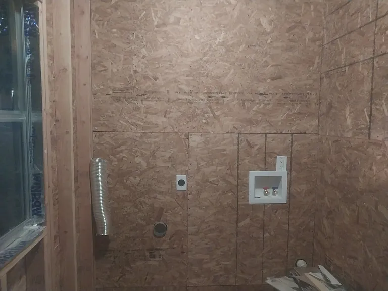 washer and dryer area