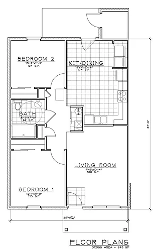 Floor plan 2 Bedroom A