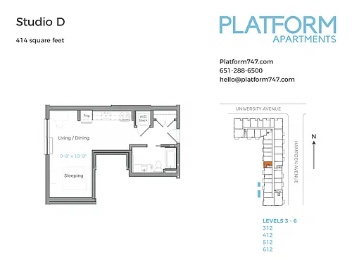 Floor plan Studio D