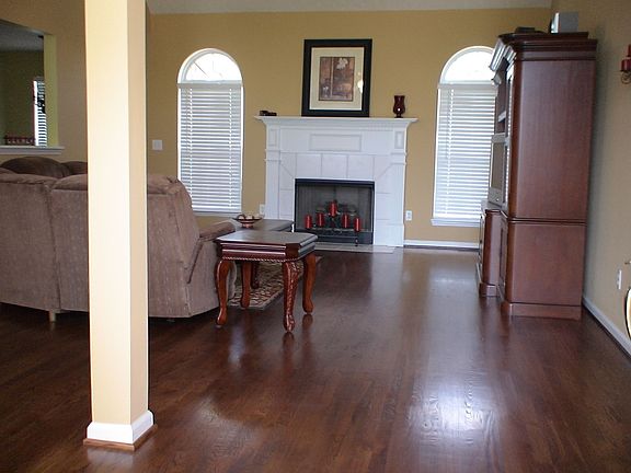 Front door into living room