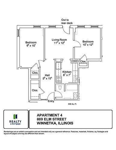 Floor plan Two Bedroom #4