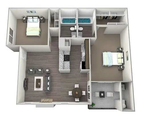 Floor plan 2 Bed 2 Bath